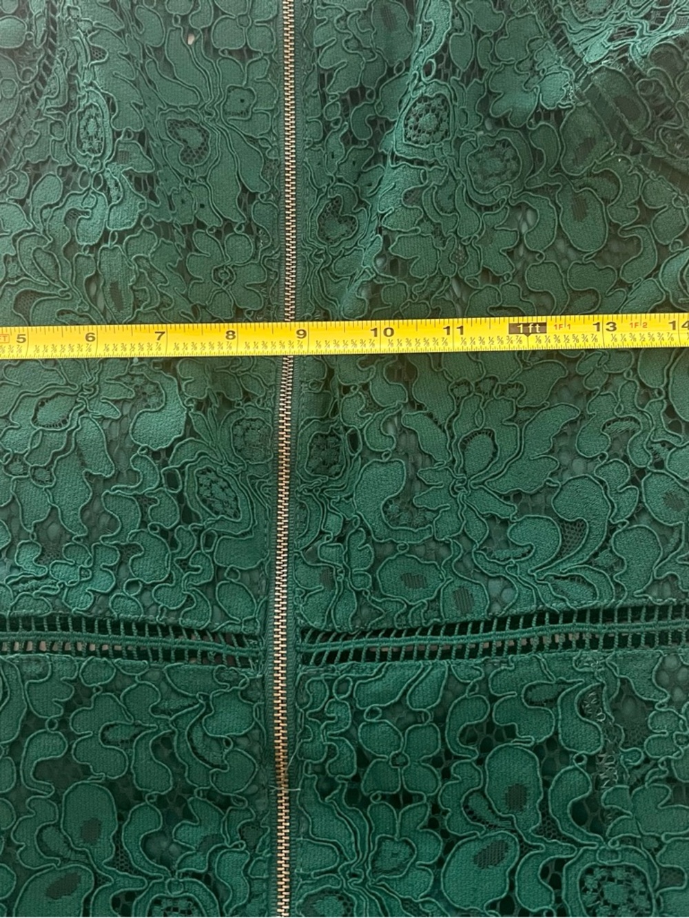 Bardot Lace Cocktail Party Dress Green Size L US 10 - Picture 5 of 8